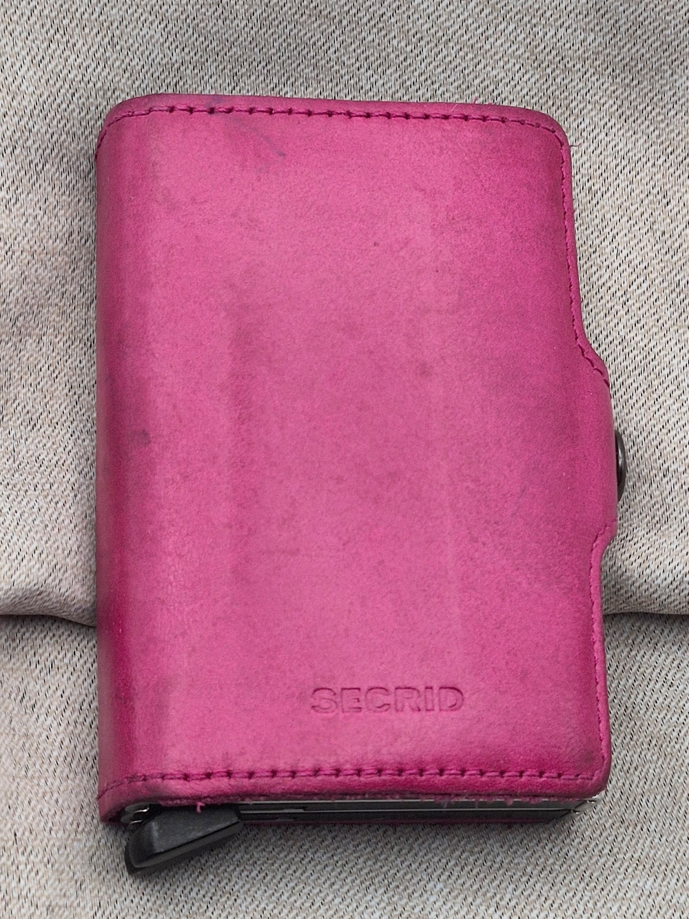 Secrid Slim Twin Wallet Leather Pink RFID Protection Safe Card Made in Holland